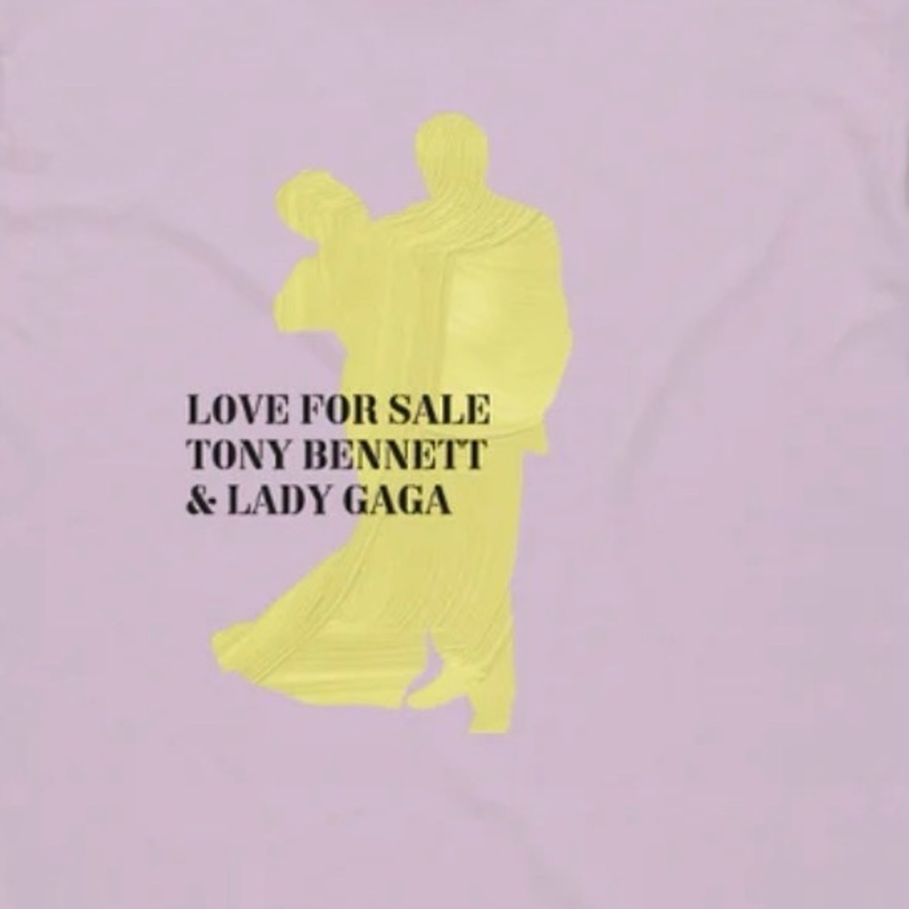 Lady Gaga and Tony Bennett Love For Sale Signature T-Shirt. Size XL